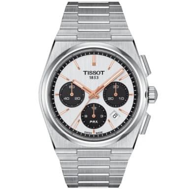 【TISSOT 天梭 官方授權】PRX系列 熊貓 1970年代復刻 機械腕錶 畢業禮物 送禮 推薦(T1374271101100)