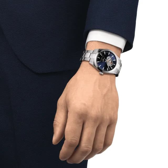 【TISSOT 天梭 官方授權】GENTLEMAN系列 開芯機械腕錶 畢業禮物 送禮 推薦(T1274071104101)