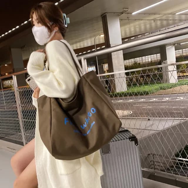【MoonDy】情人節禮物 帆布包 托特包 手提包 購物袋 通勤包包 A4包 上課包包 實用包包 包包女 黑色包包 綠