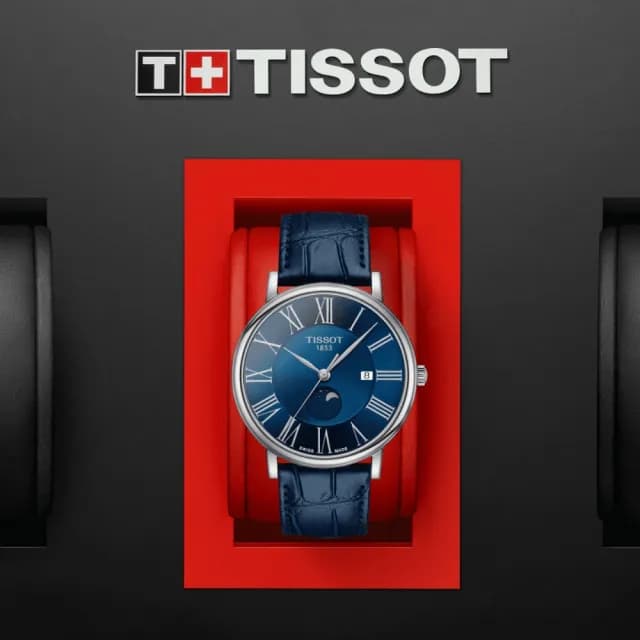 【TISSOT 天梭 官方授權】CARSON系列 簡約時尚月相腕錶 畢業禮物 送禮 推薦(T1224231604300)