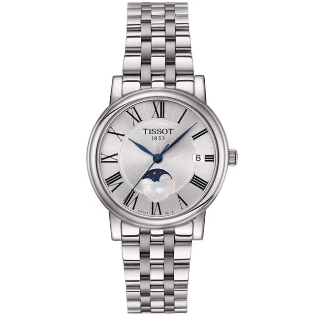 【TISSOT 天梭 官方授權】簡約時尚月相對錶 畢業禮物 送禮 推薦(T1224231103300/T1222231103300)