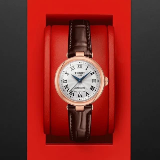 【TISSOT 天梭 官方授權】BELLISSIMA系列 知性時尚機械腕錶 父親節 禮物 送禮 推薦(T1262073601300)