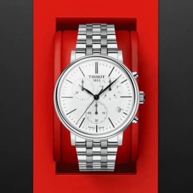 【TISSOT 天梭 官方授權】CARSON系列 三眼計時腕錶 畢業禮物 送禮 推薦(T1224171101100)