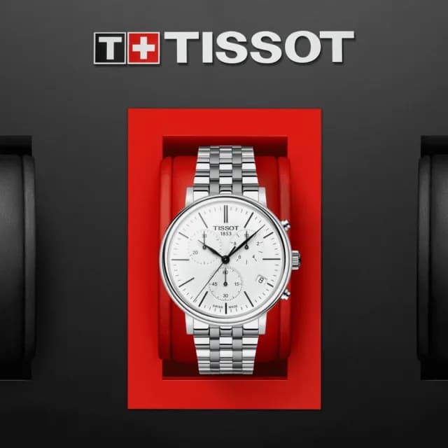 【TISSOT 天梭 官方授權】CARSON系列 三眼計時腕錶 畢業禮物 送禮 推薦(T1224171101100)
