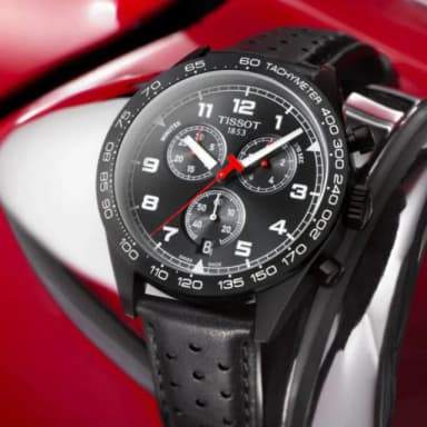 【TISSOT 天梭 官方授權】PRS516 CHRONOGRAPH 三眼計時腕錶 畢業禮物 送禮 推薦(T1316173605200)