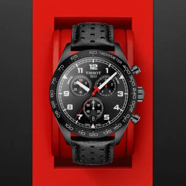 【TISSOT 天梭 官方授權】PRS516 CHRONOGRAPH 三眼計時腕錶 畢業禮物 送禮 推薦(T1316173605200)