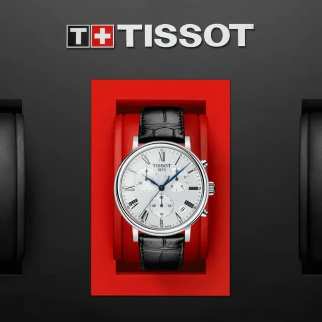 【TISSOT 天梭 官方授權】CARSON系列 紳士計時腕錶 畢業禮物 送禮 推薦(T1224171603300)
