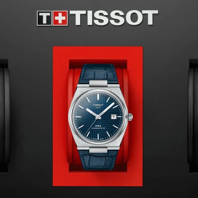 【TISSOT 天梭 官方授權】PRX系列 1970年代復刻 機械腕錶 畢業禮物 送禮 推薦(T1374071604100)