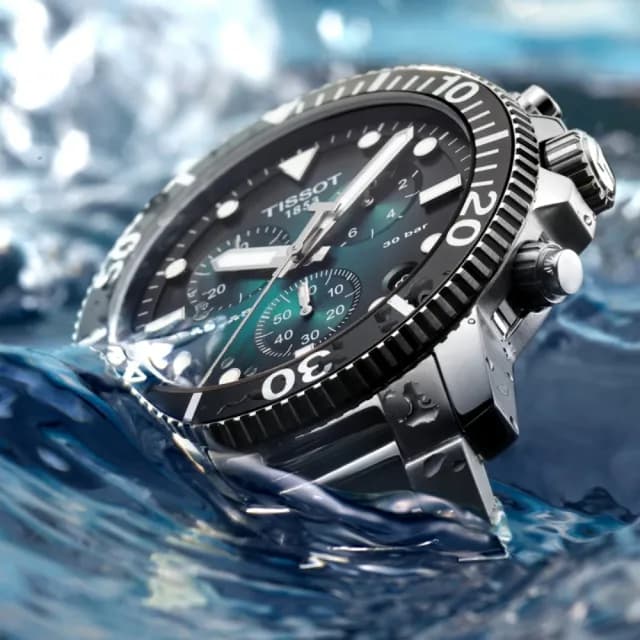 【TISSOT 天梭 官方授權】SEASTAR1000海星系列 潛水計時腕錶 父親節 禮物 送禮 推薦(T1204171109101)