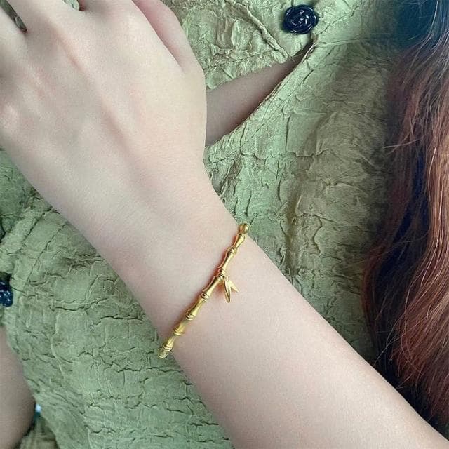 【KT DADA】925純銀手鍊 女生手鍊 竹節手鏈 女復古中國風 情人節禮物女朋友 浪漫禮物 古風飾品