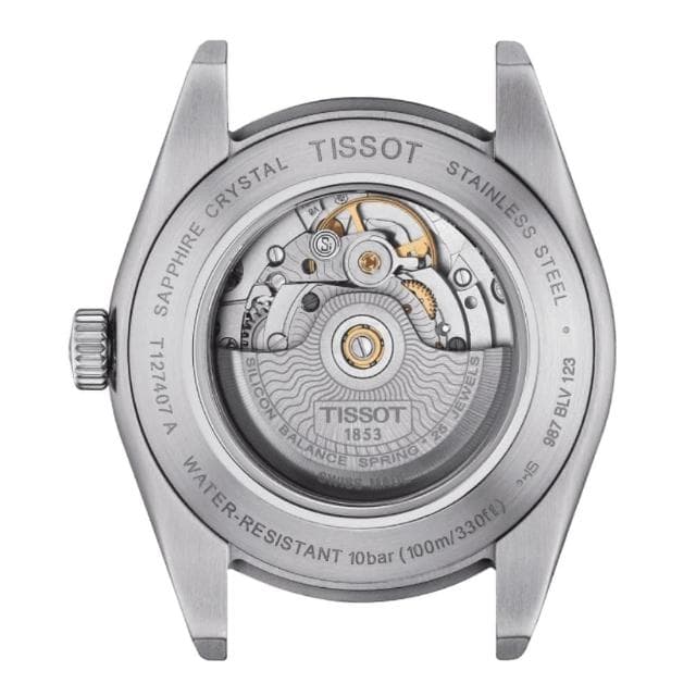 【TISSOT 天梭 官方授權】GENTLEMAN系列 矽 機械腕錶 母親節 禮物 推薦(T1274071605100)