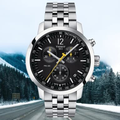 【TISSOT 天梭 官方授權】PRC200 CHRONOGRAPH 三眼計時腕錶 畢業禮物 送禮 推薦(T1144171105700)