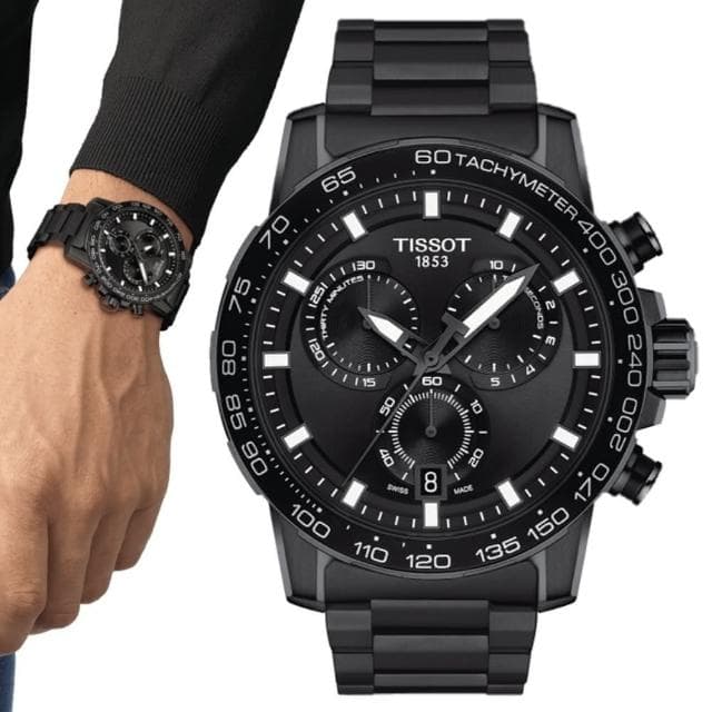 【TISSOT 天梭 官方授權】SUPERSPORT CHRONO 三眼計時腕錶 母親節 禮物 推薦(T1256173305100)