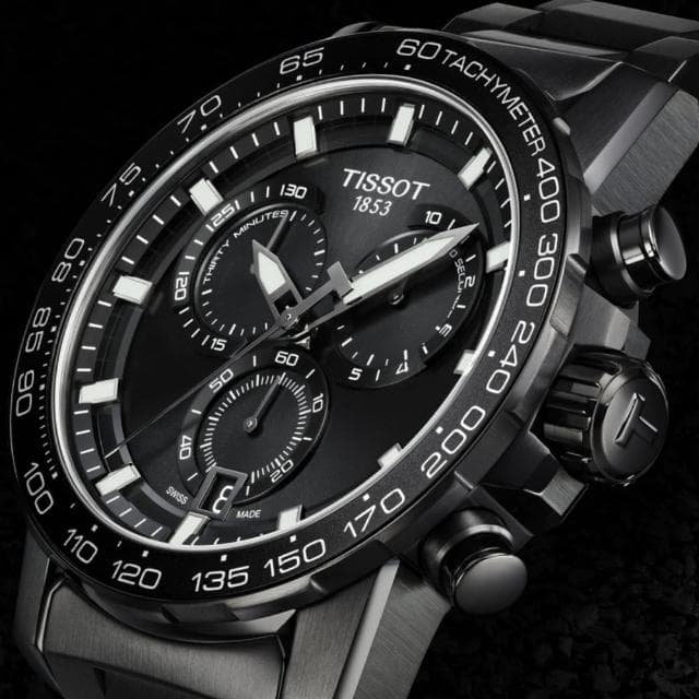 【TISSOT 天梭 官方授權】SUPERSPORT CHRONO 三眼計時腕錶 母親節 禮物 推薦(T1256173305100)