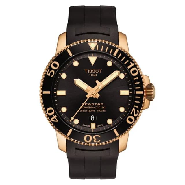 【TISSOT 天梭 官方授權】SEASTAR1000海星系列 潛水機械腕錶 七夕 情人節 禮物 送禮 推薦(T1204073705101)