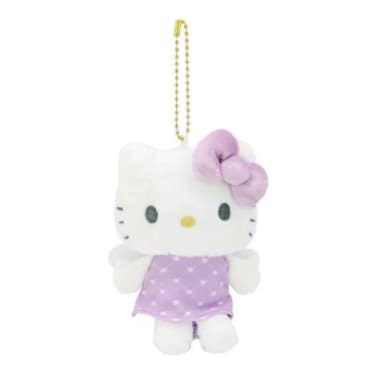 【小禮堂】母親節禮物 Sanrio 三麗鷗 Hello Kitty 絨毛玩偶吊飾 紫衣天使 變裝50週年(平輸品)