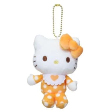 【小禮堂】母親節禮物 Sanrio 三麗鷗 Hello Kitty 絨毛玩偶吊飾 橘點點嬰兒 變裝50週年(平輸品)