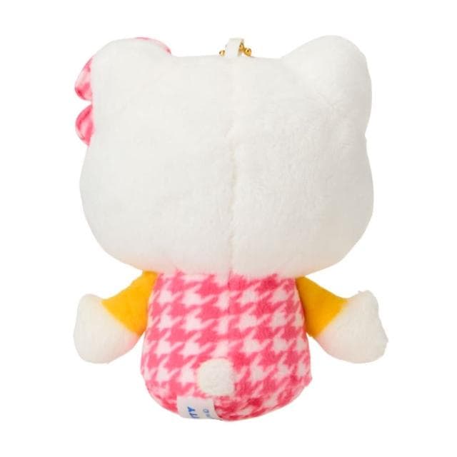 【小禮堂】Sanrio 三麗鷗 Hello Kitty 絨毛玩偶吊飾 黃衣粉千鳥 變裝50週年(平輸品)