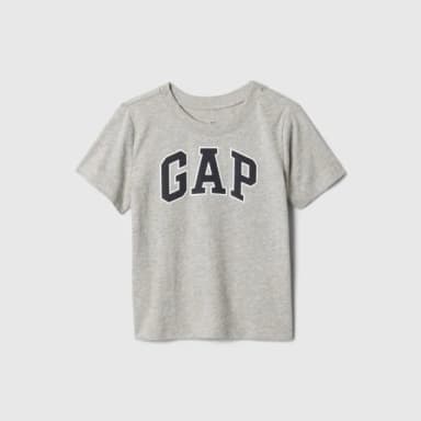 【GAP】男幼童裝 Logo純棉印花圓領短袖T恤-灰色(609749)