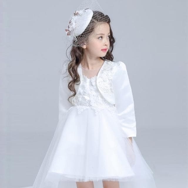 【橘魔法】精緻禮服小外套(長袖外套 婚禮 全家福 攝影 喜宴 花童 禮服搭配 大童 童裝 兒童 女童)