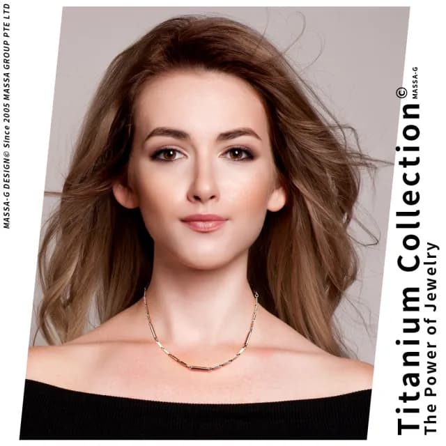 【MASSA-G】Simple純粹磁石能量項鍊(玫瑰金)