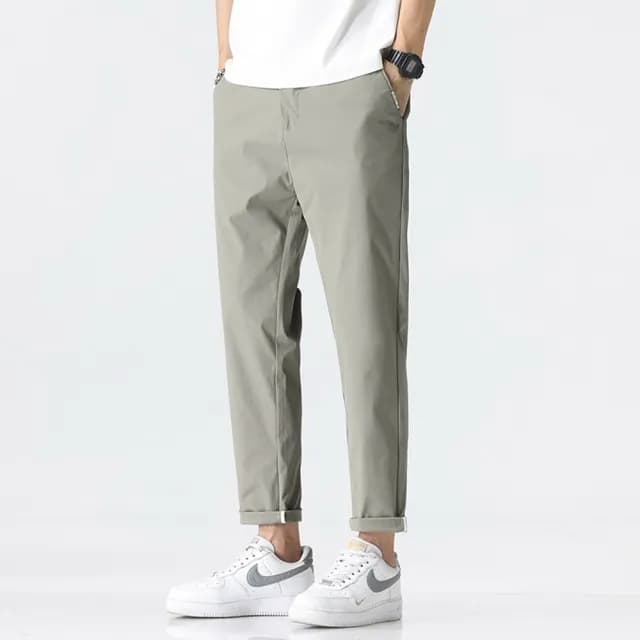 【米蘭精品】現貨+預購 男商務西裝褲修身西裝褲直筒機能免燙(男長褲休閒彈力九分父親節禮物4色74kn60)