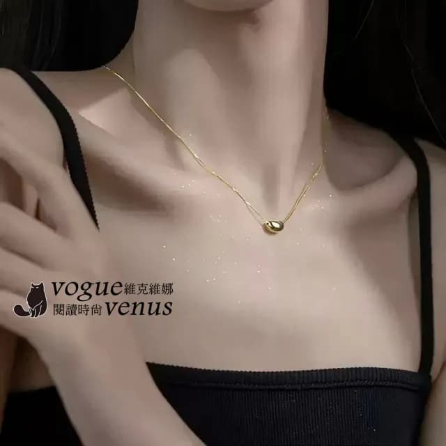 【維克維娜】相思豆方盒鍊925純銀項鍊