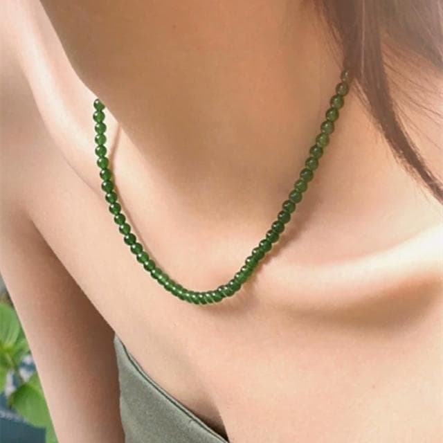 【Penny珮妮】綠玉髓項鍊4mm(母親節禮物 送閨密 送女友 交換禮物 生日禮物 情人節 尾牙 新年 結婚)