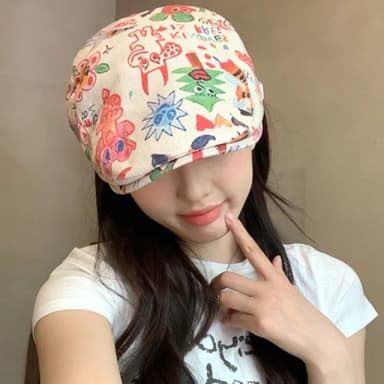【LEESA】母親節禮物 牛仔帽\女帽\小熊\星星\蝴蝶結\復古帽\前進帽\報童帽\牛仔貝雷帽\畫家帽\顯臉小\韓版 