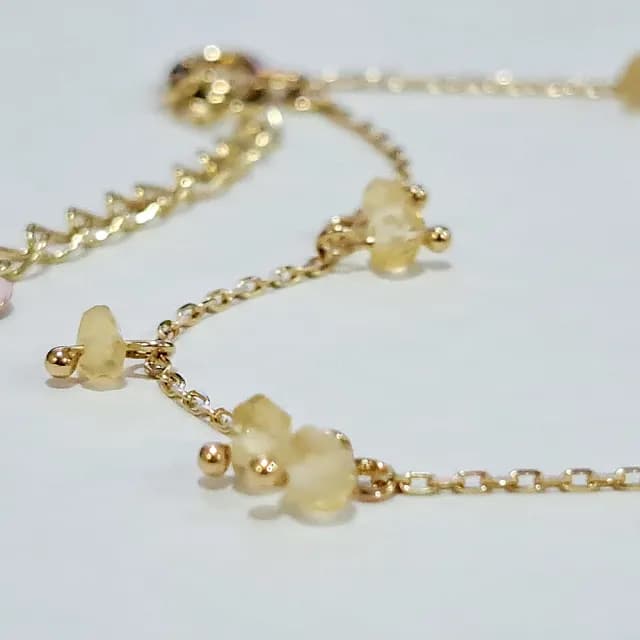 【me.luxe】K10黃K黃水晶手鍊-K金/水晶  絕版品特惠/生日/情人節禮物(日系輕珠寶/送禮首選)