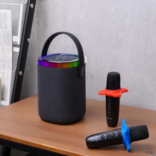 【SOLiDE】SOL-606 時尚K歌藍牙音箱 附雙麥克風(迷你隨身音響 /喇叭)