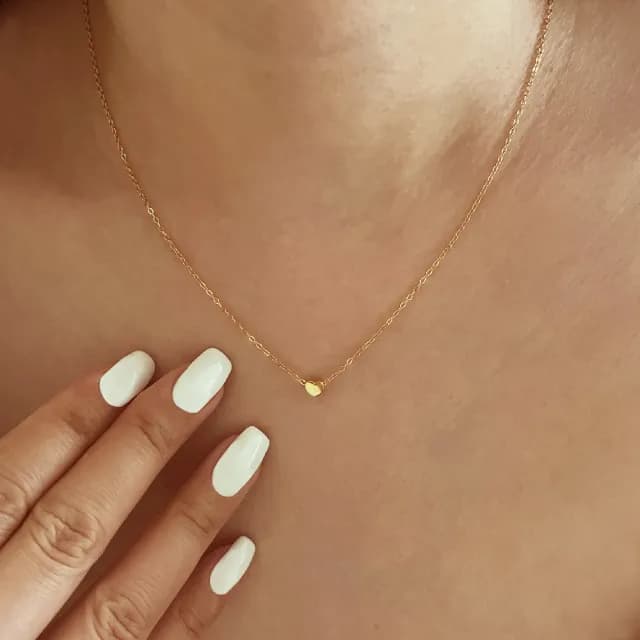 【CReAM】Maria925純銀迷你小愛心金色銀色心型女項鍊(生日 禮物 送禮 禮盒)