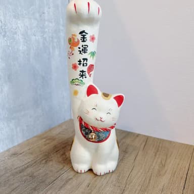 【Ciao Li 僑俐】日本京都金運招來長手招財貓29cm大款擺飾品(招財 擺件 送禮 開店禮品)