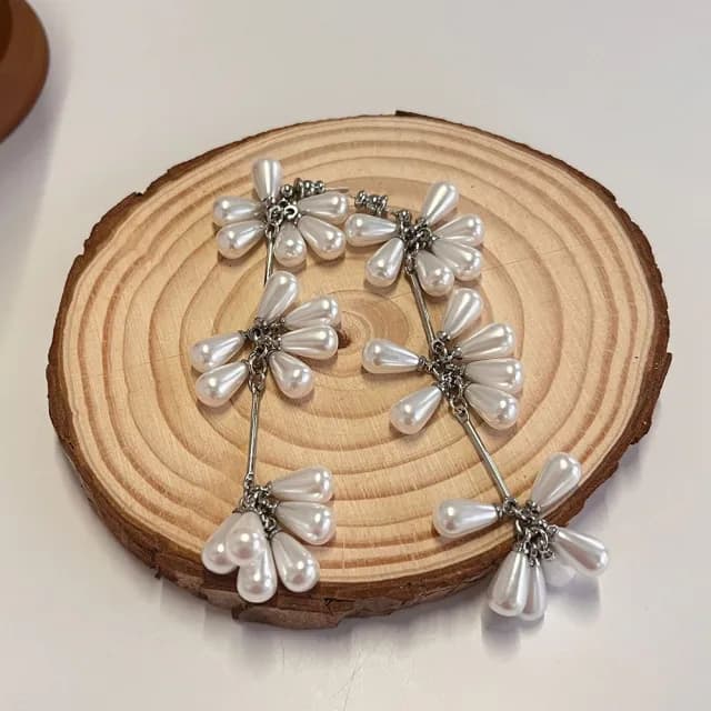 【MoonDy】情人節禮物 飾品 耳環 項鍊 女生耳環 項鍊女 珍珠項鍊 垂墜耳環 韓風 花朵 串珠 珍珠耳環 耳夾耳