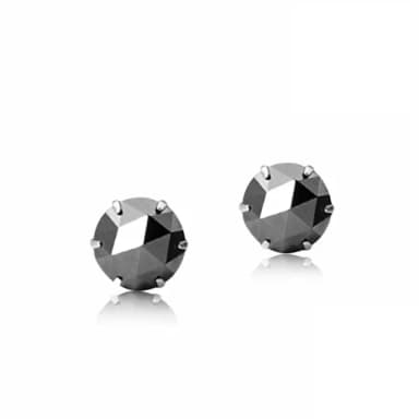 【City Diamond 引雅】日本天然黑鑽石1克拉鉑金耳環(東京Yuki系列)