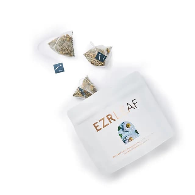 【EZR Leaf 一澤茶】薄荷洋甘菊草本茶 _輕享包2g x 12入x 2包(天然花草茶/立體茶包/無咖啡因/無添加)