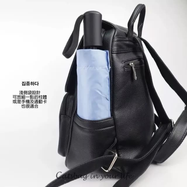 【Catsbag】情人節禮物 高質感厚挺皮革大容量前蓋式後背包 5685