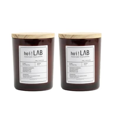 【hoi!LAB】X實驗室香氛 天然大豆香氛蠟燭-任選2件超值組(多款味道可選)