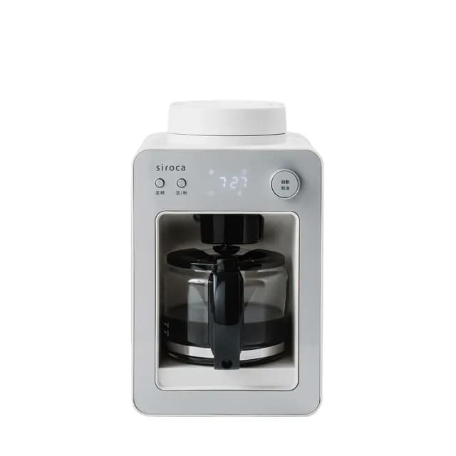 【Siroca】自動研磨咖啡機 SC-A3520W 白(濃郁/清爽功能鍵)