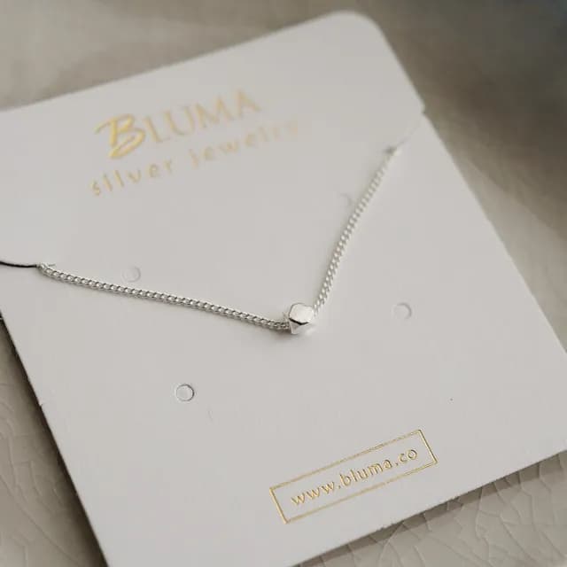 【BLUMA】方塊純銀項鏈 白晝方形純銀項鍊 鎖骨練(925純銀飾品 女生生日情人節禮物 )
