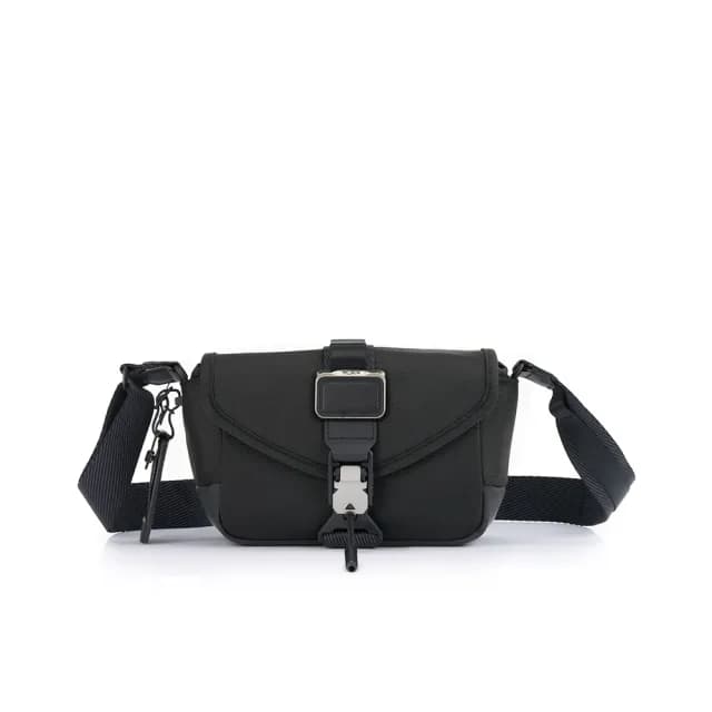 【TUMI】Alpha Bravo Compass 彈道尼龍掀蓋斜背包 - 黑色(TUMI 官方旗艦店)