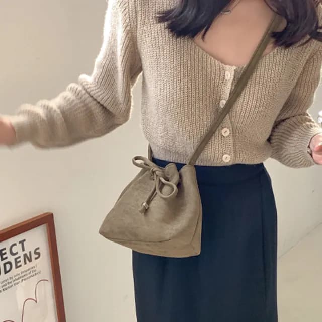 【MoonDy】情人節禮物 小眾包包 水桶包韓國 包包 水桶包 女包 斜背包 女生側背包 黑色水桶包 小水桶包 束口