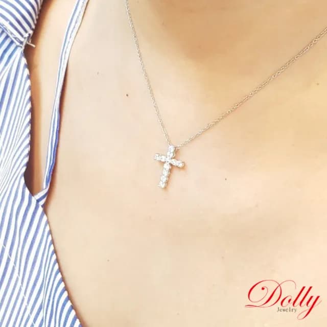 【DOLLY】0.70克拉 天然鑽石 F/VS2 18K金鑽石項鍊-002(母親節 長輩送禮 交換禮物首選)
