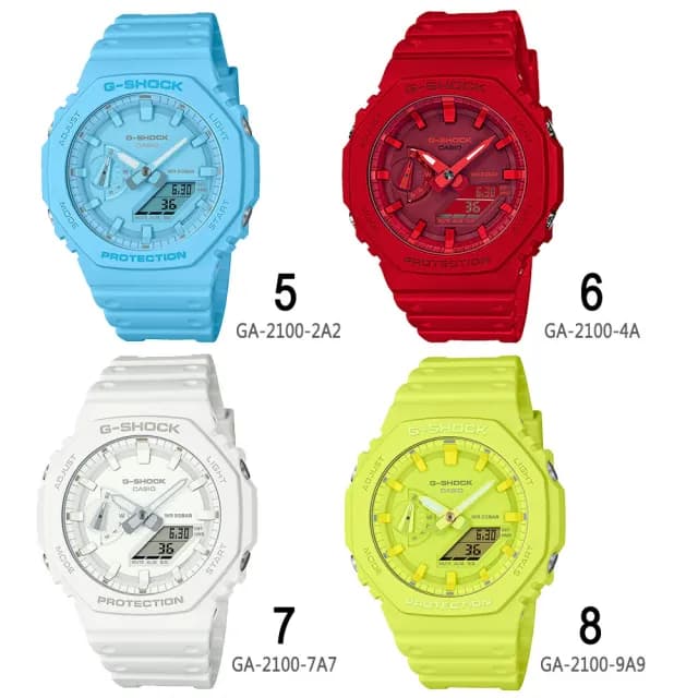 【CASIO 卡西歐】G-SHOCK 八角防護構造雙顯錶 男錶 女錶 禮物(20款可選)