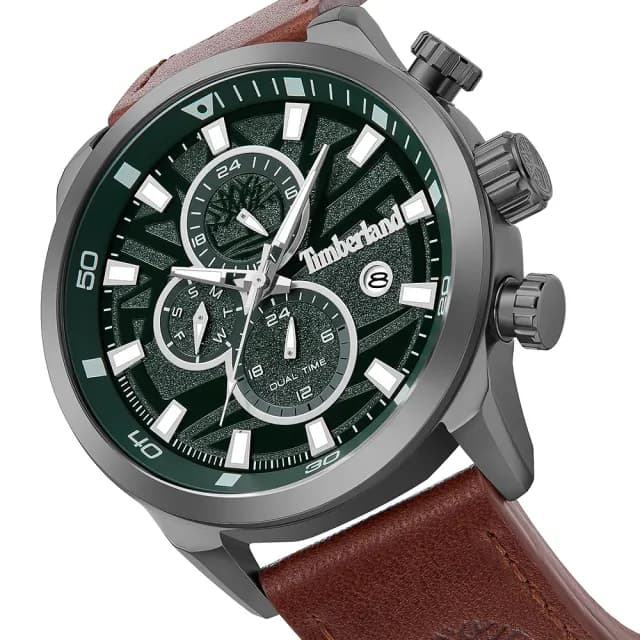 【Timberland】天柏嵐 HENNIKER II 兩地時間 三眼多功能腕錶 手錶-46mm 禮物 送禮 推薦(TDWGF0055601)