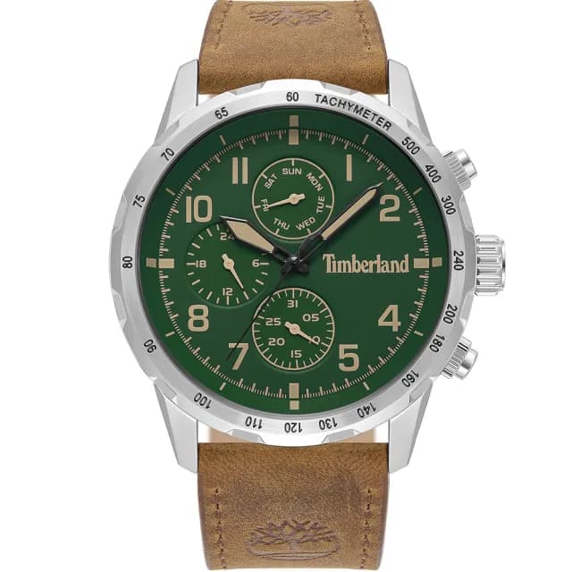 【Timberland】天柏嵐 CAMPTON系列 三眼多功能手錶-綠 禮物 送禮 推薦(TDWGF0055402)