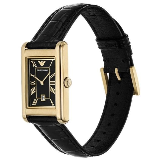 【EMPORIO ARMANI】亞曼尼 復古方形日期手錶-25mm 母親節 送禮 禮物(AR11666)