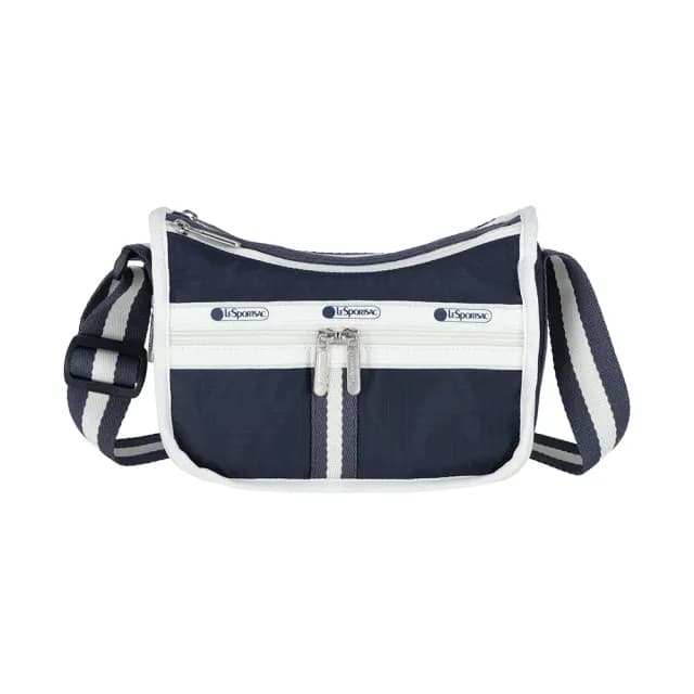 【Lesportsac】小型斜背包 側背包 隨身包 送禮 禮物 女包 男包 禮物 送禮(滾邊深海藍)