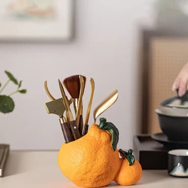 【上手家居】橘香茶具六君子(茶具/泡茶工具/泡茶神器組/茶則/茶刀/茶筒/茶針)