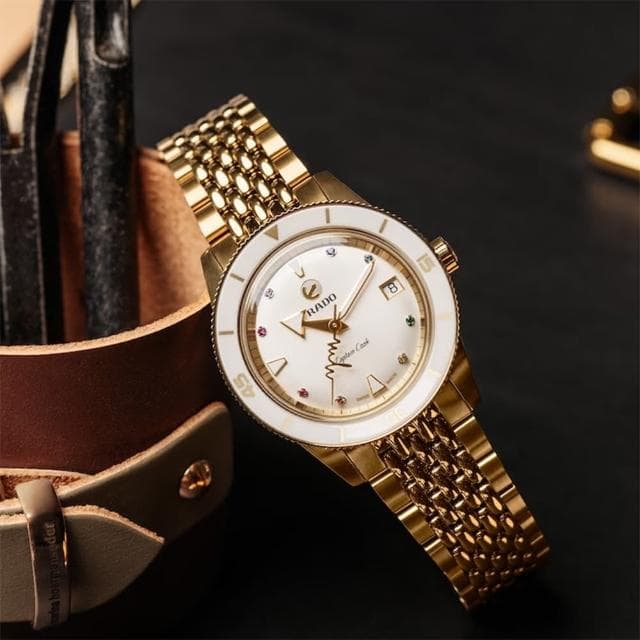 【Rado 雷達表】庫克船長 x Marina 心跳特別版機械女錶 套錶組 R03推薦 新年 禮物 推薦(R32117708)